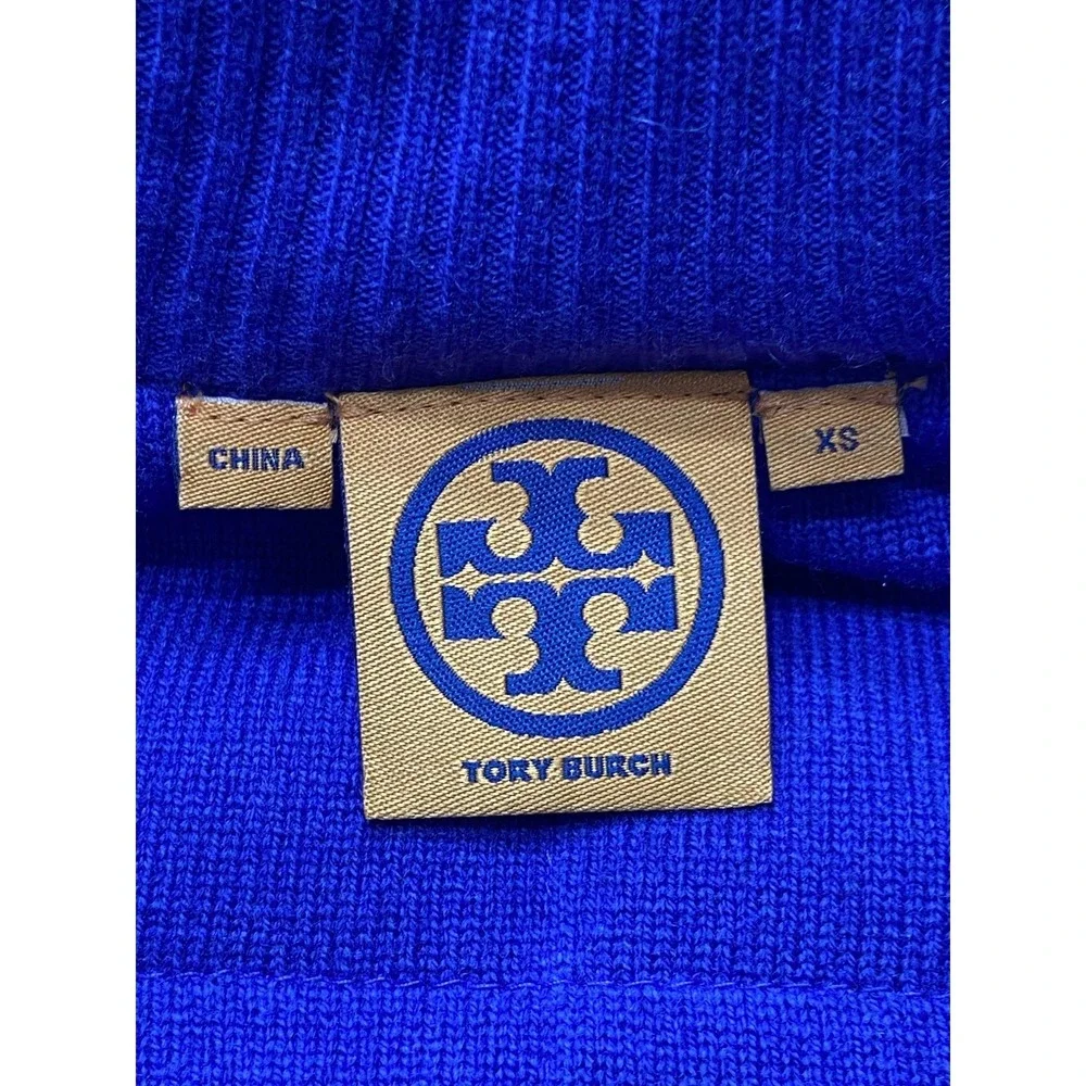 Tory Burch Vest Womens XS Gray Wool Cashmere Quilted Puffer Zip